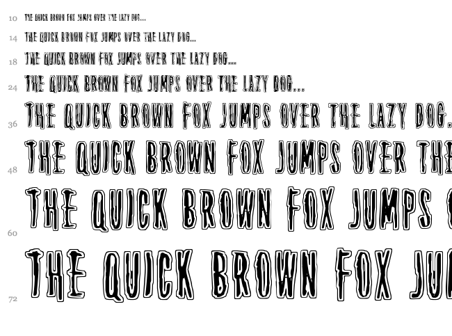 Thirteenth Floor 2 font waterfall